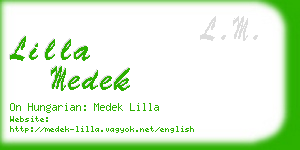 lilla medek business card